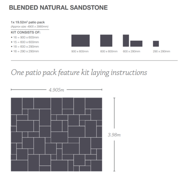 Blended Natural Sandstone Paving - Image 3